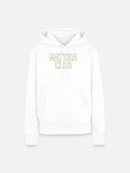 Matcha Club Logo - Frauen Premium Bio Hoodie - Weiß