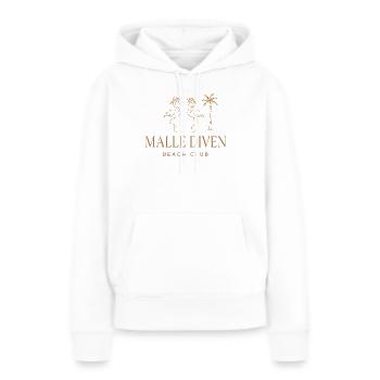 Malle Diven Beach Club Flamingo Mallorca Party  - Frauen Premium Bio Hoodie - Weiß - Vorne - Julia (174cm)