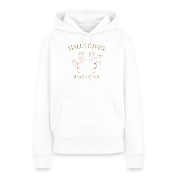 Malle Diven Beach Club Flamingo Mallorca Party  - Frauen Premium Bio Hoodie - Weiß - Vorne - Julia (174cm)