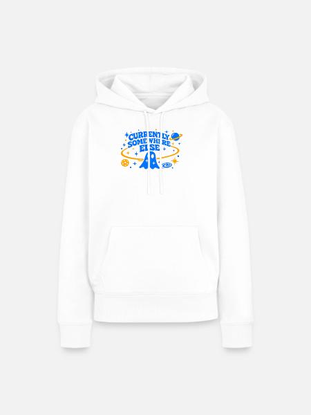 CURRENTLY SOMEWHERE ELSE - Frauen Premium Bio Hoodie - Weiß