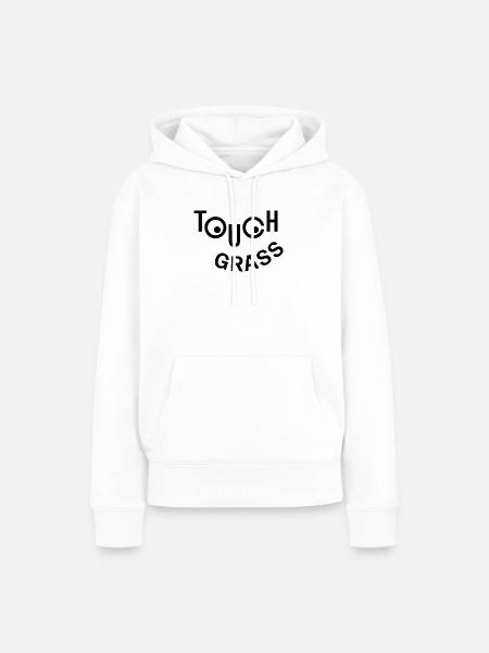 Grasfröhliches Gesicht - Frauen Premium Bio Hoodie - Weiß