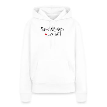 Schulabschluss  i am happy - Frauen Premium Bio Hoodie - Weiß - Vorne - Julia (174cm)