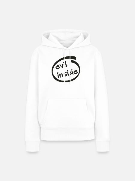 Evil Inside Ring Graphic - Frauen Premium Bio Hoodie - Weiß