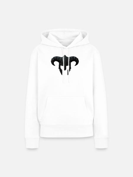 Wikinger-Hornhelm - Frauen Premium Bio Hoodie - Weiß