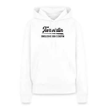 Tierwirtin Chefin Selbstständigkeit Tierwirt Frau - Frauen Premium Bio Hoodie - Weiß - Vorne - Julia (174cm)