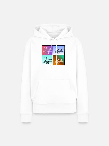 Life is Art - Frauen Premium Bio Hoodie - Weiß