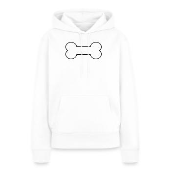 Os de chien - Sweat à capuche Premium bio Femme - blanc - Devant - Julia (174cm)