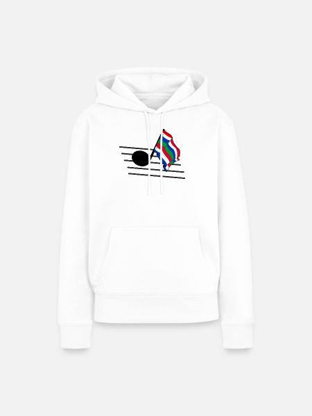 Schier Music Flag – Insel-Vibes - Frauen Premium Bio Hoodie - Weiß