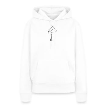 Mikro - Frauen Premium Bio Hoodie - Weiß - Vorne - Julia (174cm)
