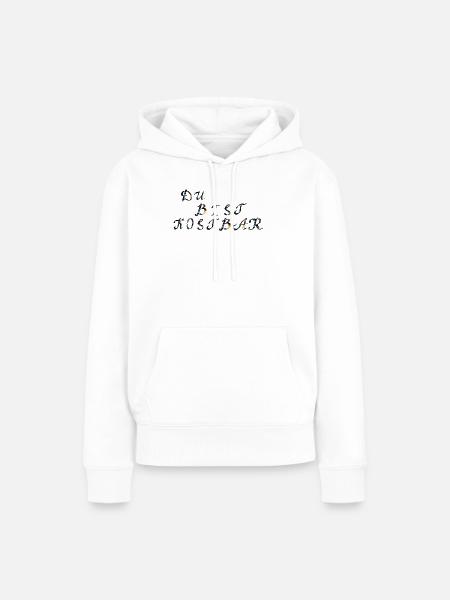 du bist kostbar - Frauen Premium Bio Hoodie - Weiß