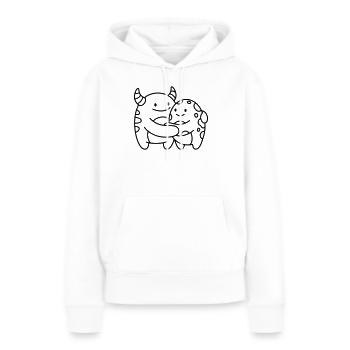 Monster - Frauen Premium Bio Hoodie - Weiß - Vorne - Julia (174cm)