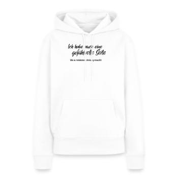 gefühlvolle Seite - Frauen Premium Bio Hoodie - Weiß - Vorne - Julia (174cm)