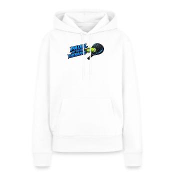 Padel ist meine Therapie - Frauen Premium Bio Hoodie - Weiß - Vorne - Julia (174cm)