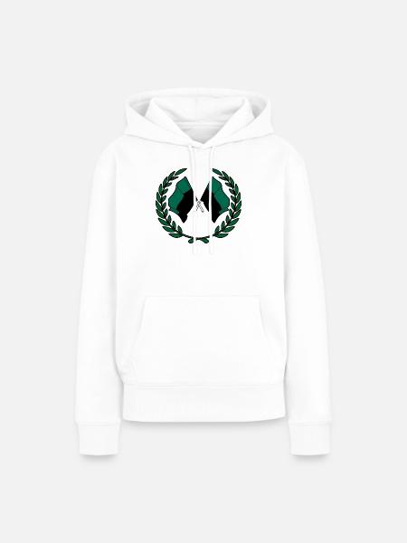 Texel Laurel Flags – Island Pride - Frauen Premium Bio Hoodie - Weiß