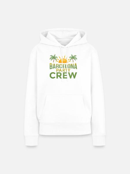 Barcelona Party Crew - Frauen Premium Bio Hoodie - Weiß