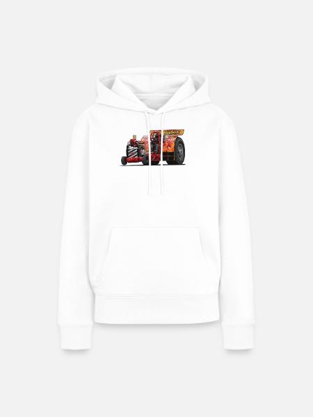 Tractor Pulling // Illustration - Frauen Premium Bio Hoodie - Weiß