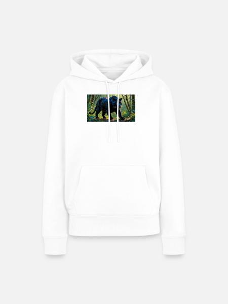 schwarzer panther - Frauen Premium Bio Hoodie - Weiß