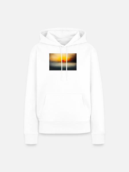 Abendstimmung am ruhigen Meer - Frauen Premium Bio Hoodie - Weiß