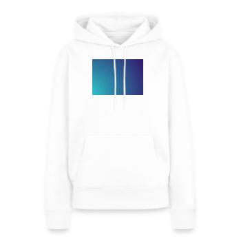 Gradient cyan-violet en cercle - Sweat à capuche Premium bio Femme - blanc - Devant - Julia (174cm)