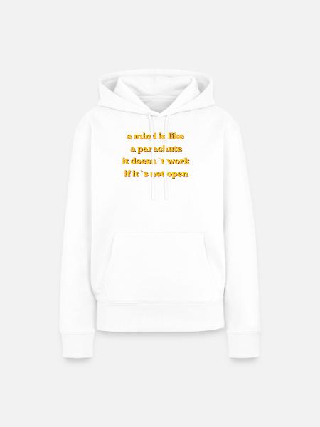 Parachute Mindset Zitat - Frauen Premium Bio Hoodie - Weiß