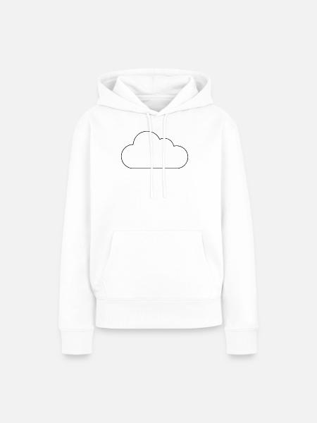 Wolkenumriss - Frauen Premium Bio Hoodie - Weiß
