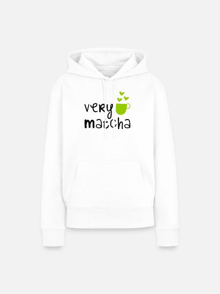 VeryMatcha - Frauen Premium Bio Hoodie - Weiß