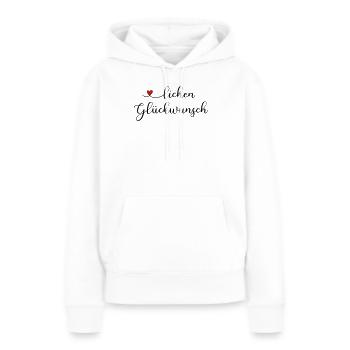 herzlichen Glückwunsch - Frauen Premium Bio Hoodie - Weiß - Vorne - Julia (174cm)
