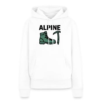 Wanderschuh Eispickel Alpine Bergsteigen Klettern - Frauen Premium Bio Hoodie - Weiß - Vorne - Julia (174cm)