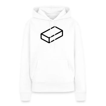 brique - Sweat à capuche Premium bio Femme - blanc - Devant - Julia (174cm)