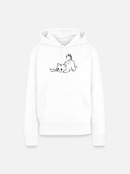 Pounce Mode Activated - Frauen Premium Bio Hoodie - Weiß