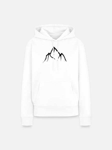 Berge - Frauen Premium Bio Hoodie - Weiß