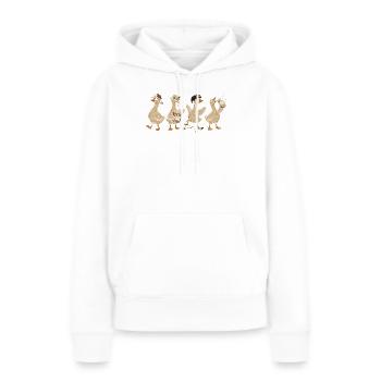 Rétro Quac : Coins de skateboard - Sweat à capuche Premium bio Femme - blanc - Devant - Julia (174cm)