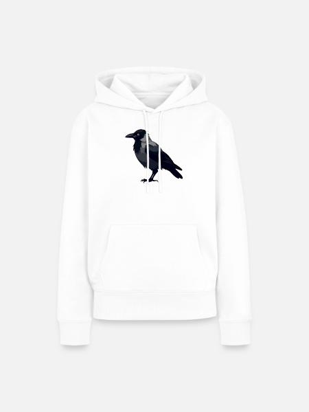 Schwarzer Rabe - Frauen Premium Bio Hoodie - Weiß