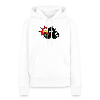 Explosion scientifique - Sweat à capuche Premium bio Femme - blanc - Devant - Julia (174cm)