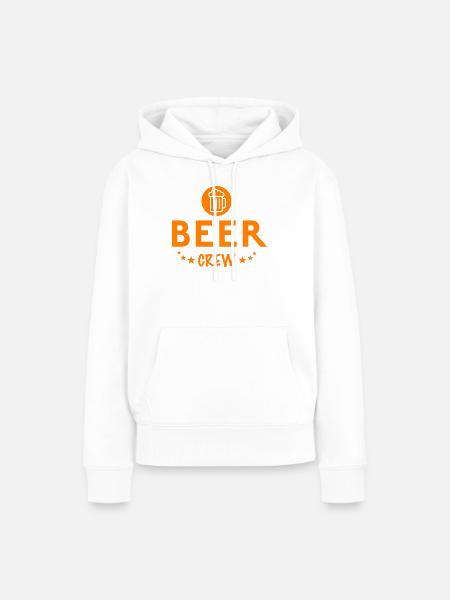 Beer Crew - Frauen Premium Bio Hoodie - Weiß