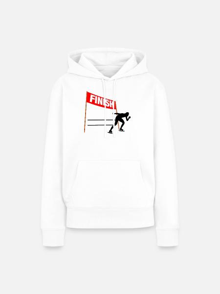 Skating Finish Custom - Frauen Premium Bio Hoodie - Weiß