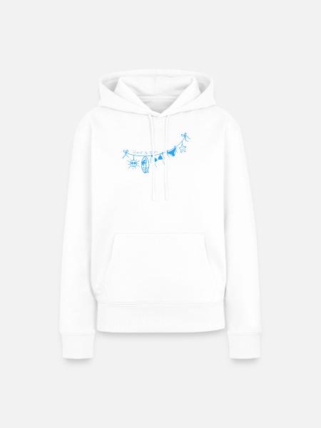 Surf & Sun - Frauen Premium Bio Hoodie - Weiß