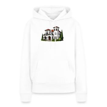 Aile des villas méditerranéennes - Sweat à capuche Premium bio Femme - blanc - Devant - Julia (174cm)