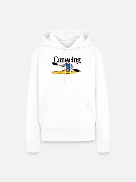 Kanufahren, Kanufahren - Frauen Premium Bio Hoodie - Weiß