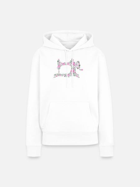Nähmaschine - Frauen Premium Bio Hoodie - Weiß