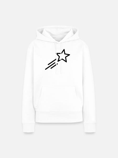 Sternschnuppe - Frauen Premium Bio Hoodie - Weiß