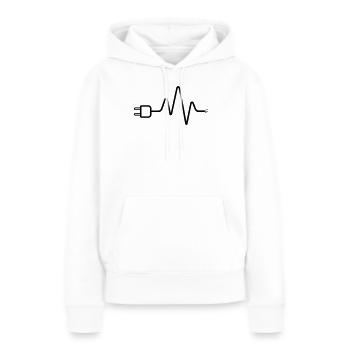 Elektriker EKG Stecker Kabel Herzschlag - Frauen Premium Bio Hoodie - Weiß - Vorne - Julia (174cm)