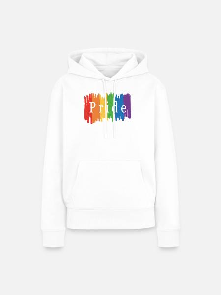 Regenbogenfahne Pride Month - Frauen Premium Bio Hoodie - Weiß