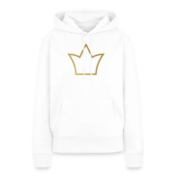 Krone – Symbol für Stärke & Selbstbewusstsein - Frauen Premium Bio Hoodie - Weiß - Vorne - Julia (174cm)