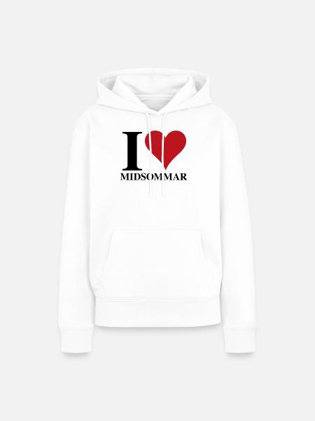 Ich liebe Mittsommer - Frauen Premium Bio Hoodie - Weiß