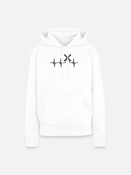 Windmühle Herzschlag - Frauen Premium Bio Hoodie - Weiß