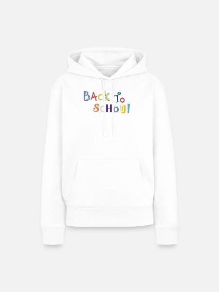 back to school - Frauen Premium Bio Hoodie - Weiß