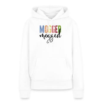 Mouillé - Sweat à capuche Premium bio Femme - blanc - Devant - Julia (174cm)