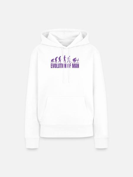 Programmierer Computerfreak Evolution Retro - Frauen Premium Bio Hoodie - Weiß