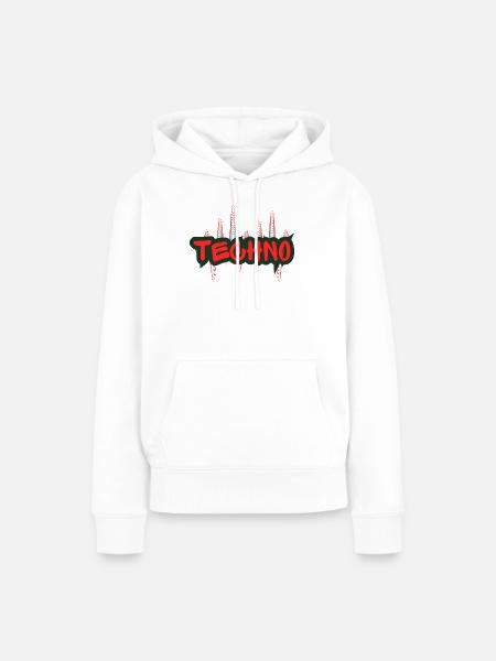 Techno-Graffiti-Nacht - Frauen Premium Bio Hoodie - Weiß